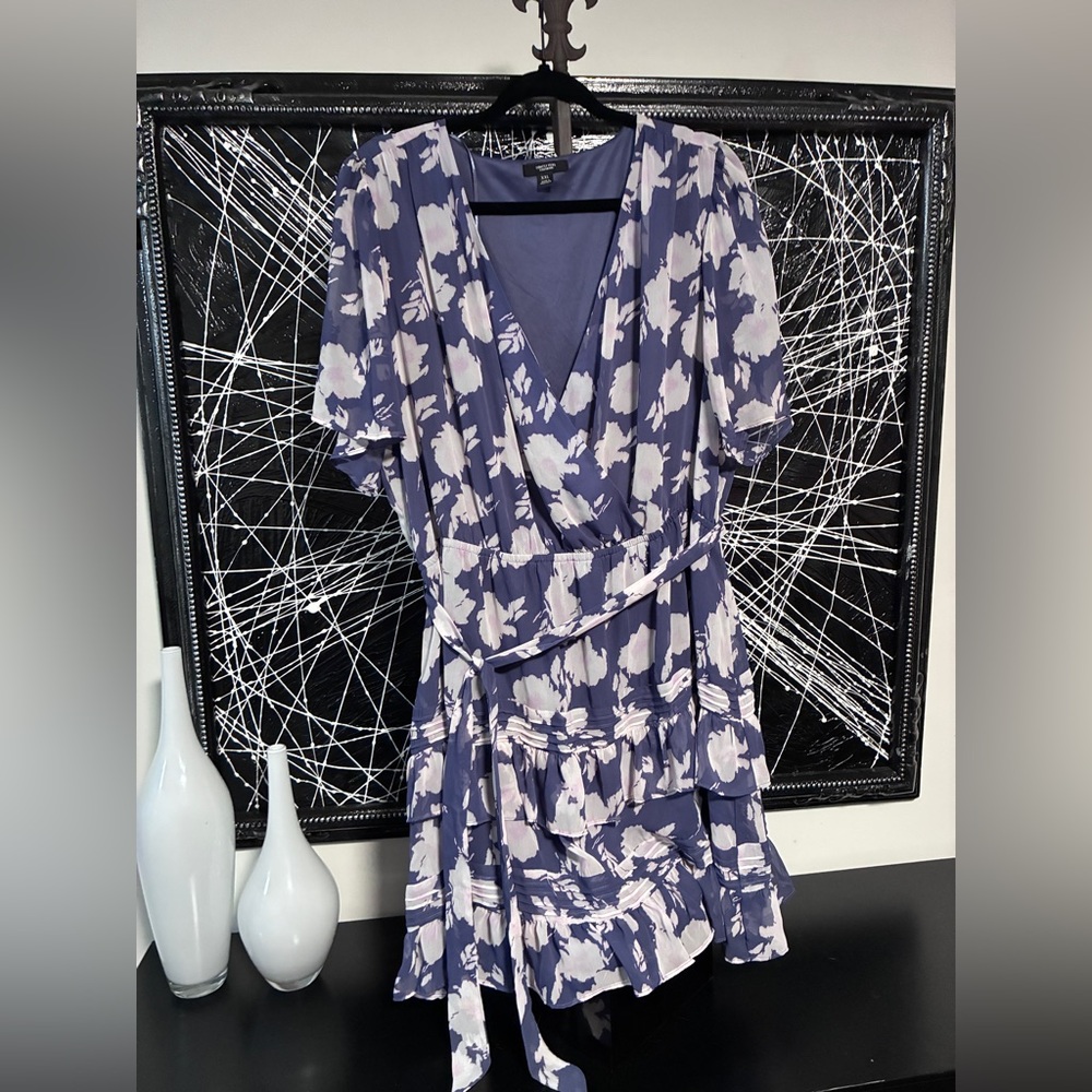 Simply Vera Vera Wang Purple and White Floral Dress